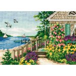 Gold Petites Bayside Cottage Counted Cross Stitch Kit (image for) Gold Petites Bayside Cottage Counted Cross Stitch Kit